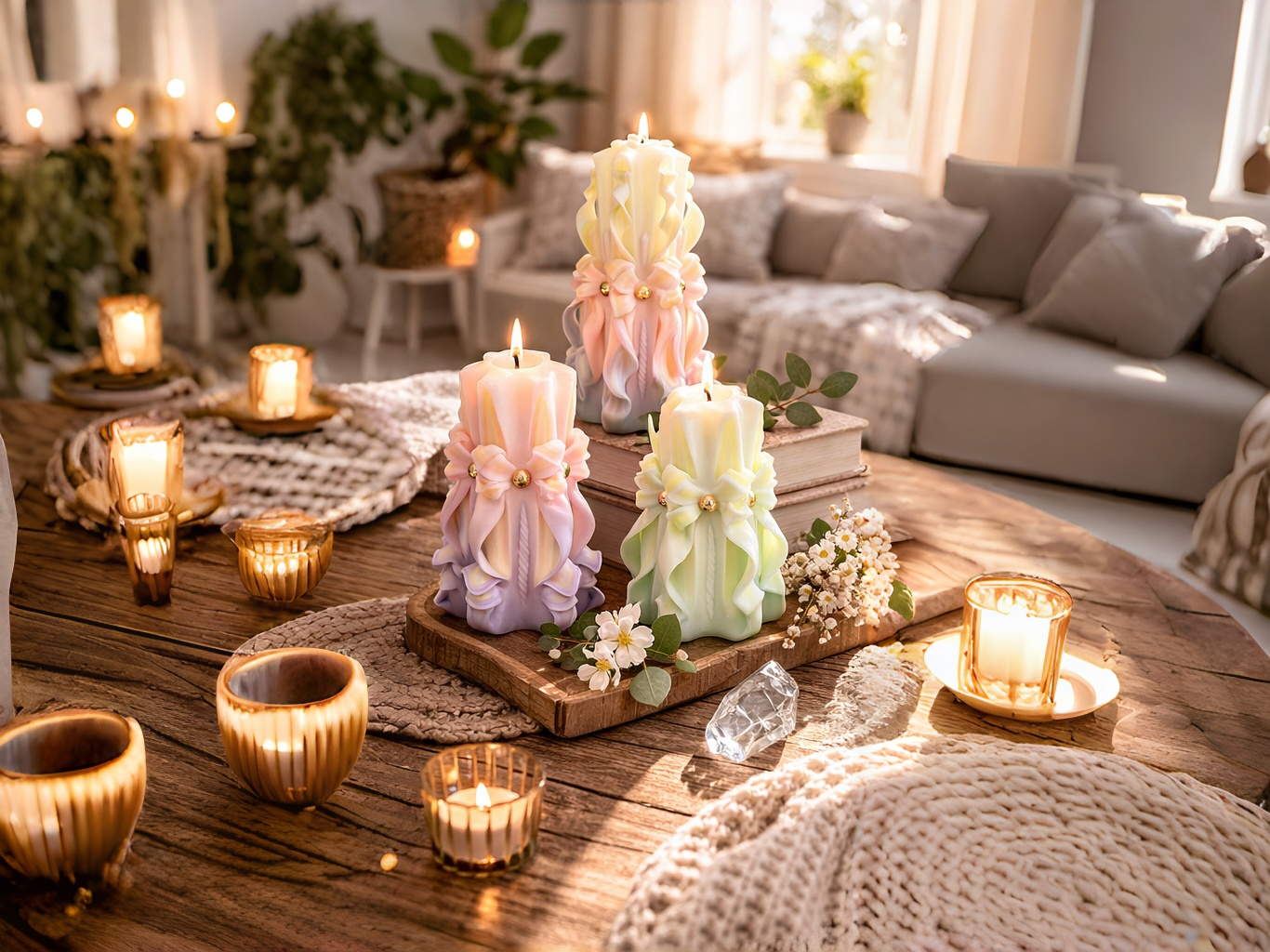 Wedding Ritual Candle – Eternal Love （Custom tags + Gift box)